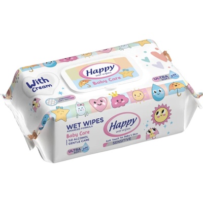 Happy Baby Care with Vlhčené utierky Cream 80ks