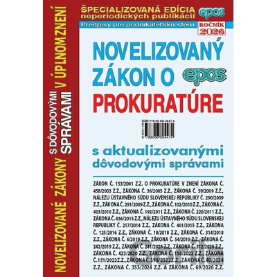 Novelizovaný zákon o prokuratúre - Epos