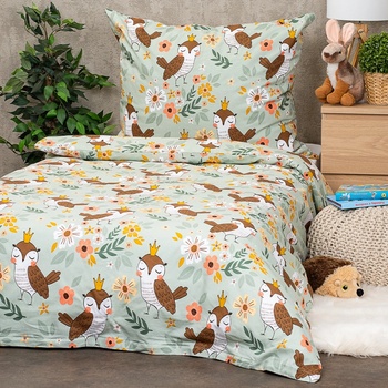 4Home bavlna obliečky Owlet 140x200 70x90