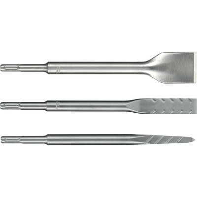 Makita E-04911 sada samoostřících sekáčů SDS-plus: 1x špičák, 1x 20mm plochý, 1x 40mm plochý, délka 250mm, , 3ks E-04911