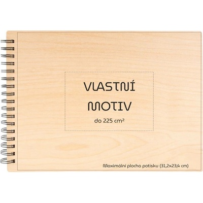 GEDEON Fotoalbum na fotorůžky 32x23 cm 60 stran Plywood GRAVÍR Motiv gravíru: Vlastní motiv do 225 cm2