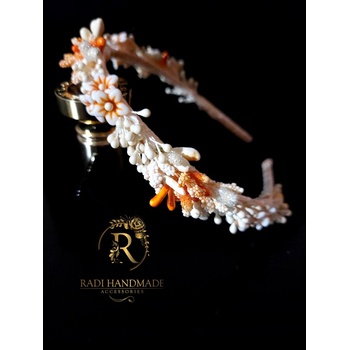 Radi handmade Диадеми с оранжева декорация и цветя (813)