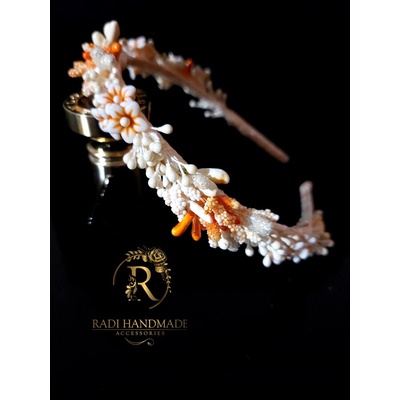 Radi handmade Диадеми с оранжева декорация и цветя (813)