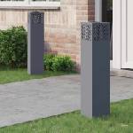vidaXL Соларна LED светлина за пътека 2 бр. Топло бяло 18 x 18 x 80 см (879732)