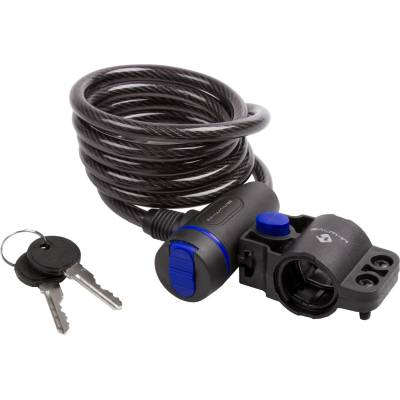 M-Wave Кабелен катинар M-wave Spiralkabelschloss S 8.15 Bike lock - Black - размер Ø 8 x 1500 mm (870-3007-0111)