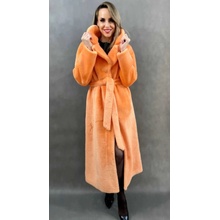 Max Original Leather kabát z umelej kožušiny JH-905 orange Orange