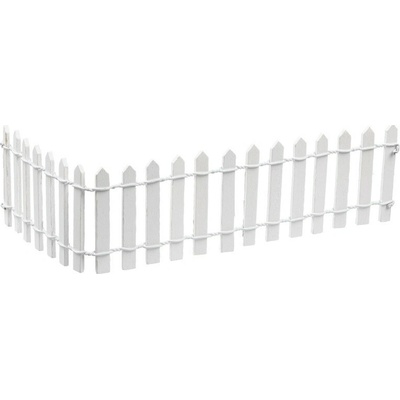 HobbyFun Dřevěný plot 25 × 5 cm - bílý