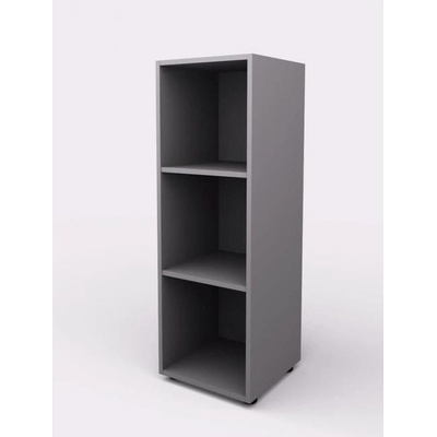Lenza Skriňa otvorená stredná 2 police Wels, 39,9x119,5x40,4cm, sivá