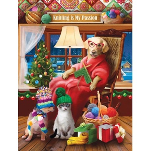SunsOut - Puzzle Wood - Another Knitted Gift from Grandma 300 XXL - 300 piese