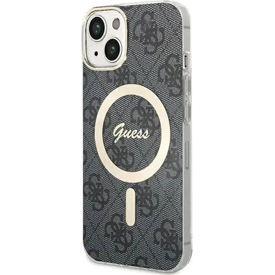 GUESS Кейс Guess IML 4G MagSafe за iPhone 15, черен (3666339194543)