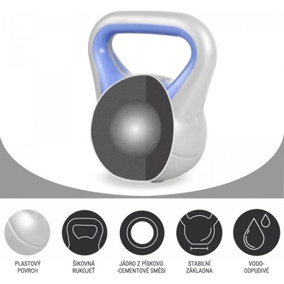 Gorilla Sports kettlebell vinylová 6 kg