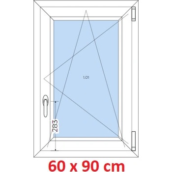 Soft Plastové okno 60x90 cm, otváravé a sklopné