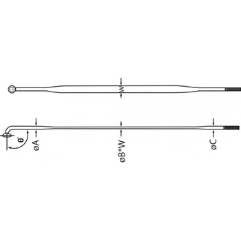 drôt CnSpoke Aero 424 2x290 mm
