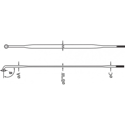 drôt CnSpoke Aero 424 2x290 mm