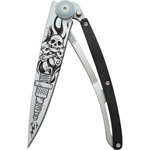 DEEJO 1cb018 tattoo / Ултралеко джобно ножче с дръжка от абаносово дърво (1cb018)