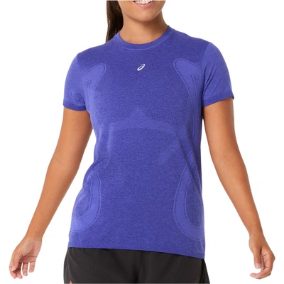 Asics Дамска тениска Asics Women's Road Seamless S/S Top Running shirt - Cobalt Burst / Eggplant - размер XS (916-5455-0111)