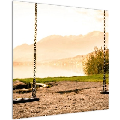 Obraz houpačky v přírodě, jednodílný 70x70 cm
