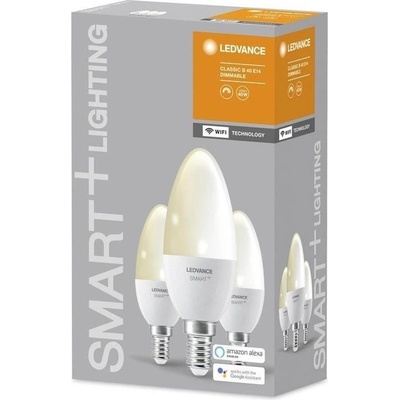 Ledvance 7539 3PAK LED žiarovka E14 B35 5W 470lm 2700K Teplá SMART+ WiFi Stmievateľná
