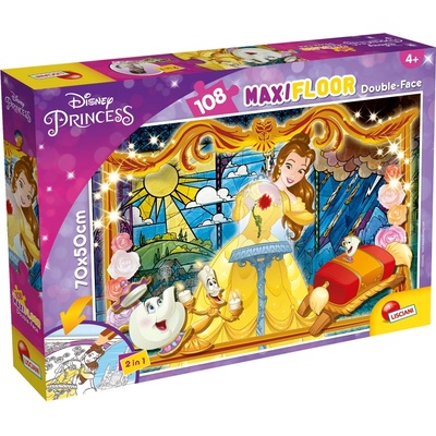 Lisciani Детски двулицев пъзел Lisciani - Красавицата и Звяра, 108 части (LI91775)