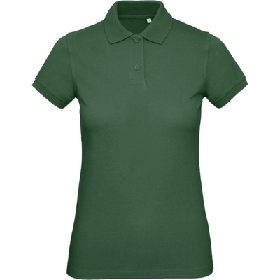 B&C Polokošile Inspire Polo piqué z bio bavlny dámské krátký rukáv COT 01044054000 Zelená lahvově