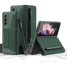 Pouzdro GKK SYNTHETIC Zaklápěcí Samsung Galaxy Z Fold 3 5G tmavě zelené