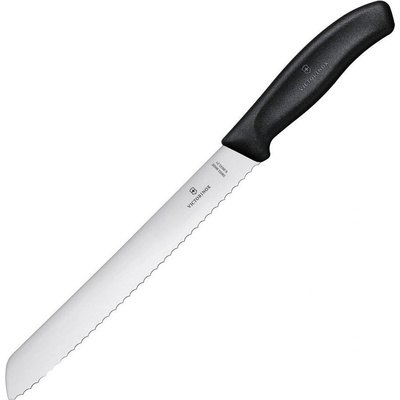 Victorinox 6.8633.21 nôž na chlieb a pečivo 21 cm zúbkovaná čepeľ, čierny