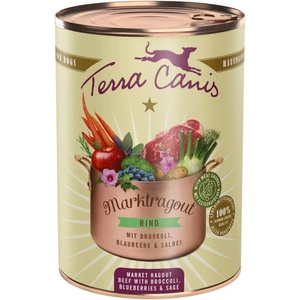 Terra Canis Market Рагу говеждо с броколи, боровинки и градински чай 385 г