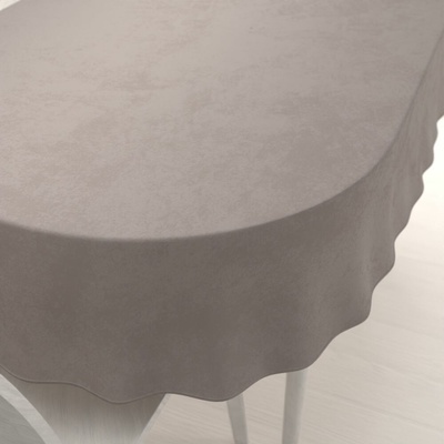 Biante Veľký zamatový oválny obrus Velvet Premium SVP-015 Latte 220x260cm