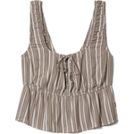 Brixton Дамски топ Brixton Women's The Abigail Tie Top Viscose Top - Worn In Robust Red Stripe (916-5607-0112)