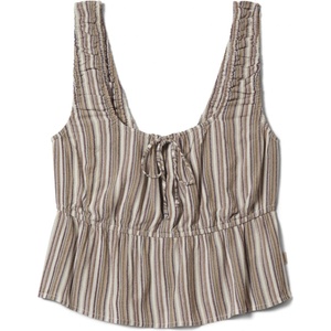 Brixton Дамски топ Brixton Women's The Abigail Tie Top Viscose Top - Worn In Robust Red Stripe (916-5607-0112)