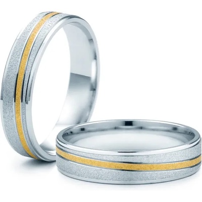 SAVICKI Сватбени халки: двуцветно, злато, плоски. 5.2 мм