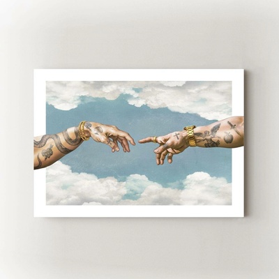 The Creation of Adam Velikost: 50x70 cm, Rám: Bez Rámu