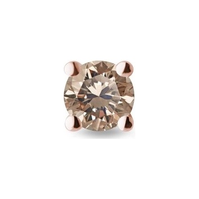 Klenota jedna z růžového zlata s champagne diamantem k0369024s