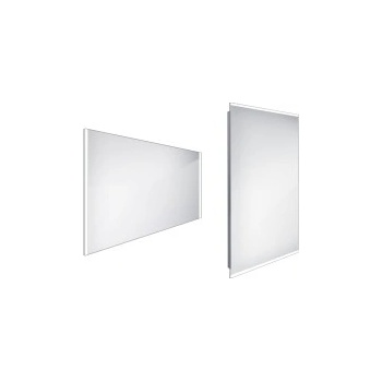 Nimco Zrkadlá - Koupelnové podsvícené LED 1000 x 700 mm, hranaté, aluminium ZP 11004