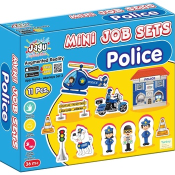 Image 1 of Jagu Комплект говорещи играчки Jagu - Полиция, 11 части (90-610)