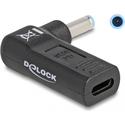 Delock Адаптер за зарядно устройство за лаптоп USB Type-C женски - HP 4.5 x 3.0 mm мъжки 90 градуса завой