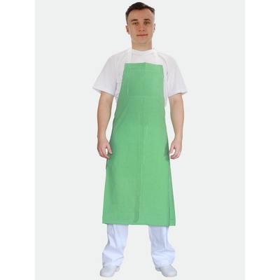 Artep Zástěra s laclem zelenobílý pruh