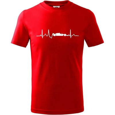 EKG formula tričko detské červená