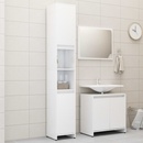 Koupelnový nábytek VidaXL 3dílný set koupelnového nábytku bílý vysoký lesk dřevotříska