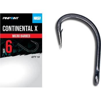 Nash Háčky Continental X Micro Barbed 10 ks vel.2