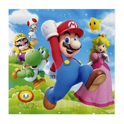 Cakesicq Papierové obrúsky Mario 33x33cm 10ks