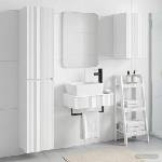 vidaXL Комплект мебели за баня 3 бр. Бяло 33 x 34, 5 x 160 см (3406053)
