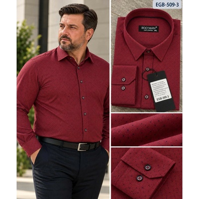 Ego man pánská košile regular fit EGB-509-3 bordó