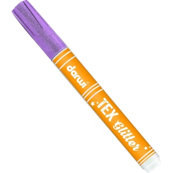 Darwi Tex Fabric Glitter Marker Маркер за текстил Lilac 6 ml 1 бр (DA0140013931C)