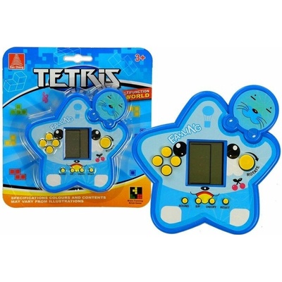 Elektronická hra Tetris ve tvaru hvězdy modrá