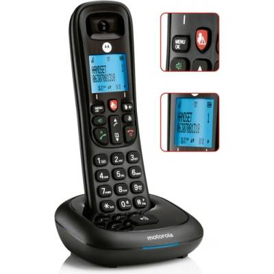 Motorola Телефон motorola cd4001, безжичен, dect, ЧЕРЕН 107cd4001 (107cd4001)