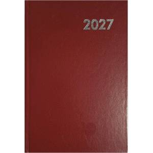 ALISCA Дневник с срокове alisca a/5, ежедневен, с бели страници, бордо, 2027 (260601/bo)