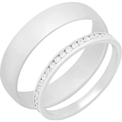 Eppi Eternity prsten s lab-grown diamanty a pánský komfortní prsten Oliviero RW44148