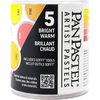 PanPastel sada suchých pastelů 5 odstínů Bright Warm teplé odstíny
