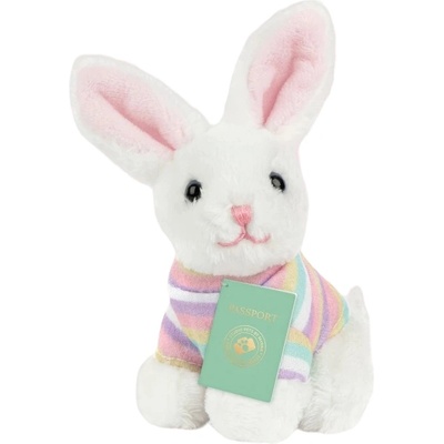 Studio Pets Плюшена играчка Studio Pets - Зайче БунБун с куфарче, паспорт и стикери, 8 cm (6533)